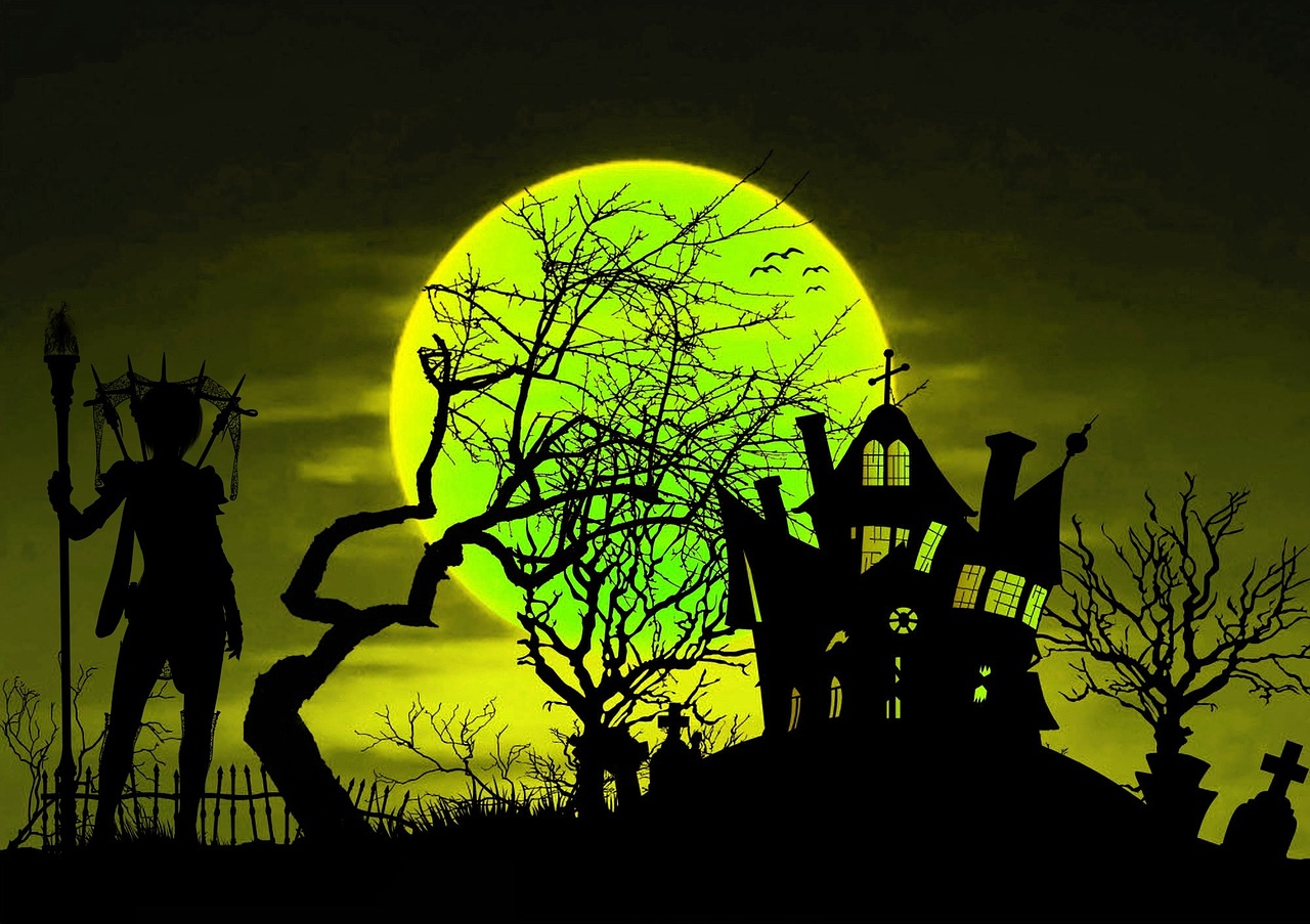 Halloween, Ragana, Apsėstas Namas, Šventė, Kostiumas, Baugus, Raganavimas, Siaubas, Juoda, Baisu