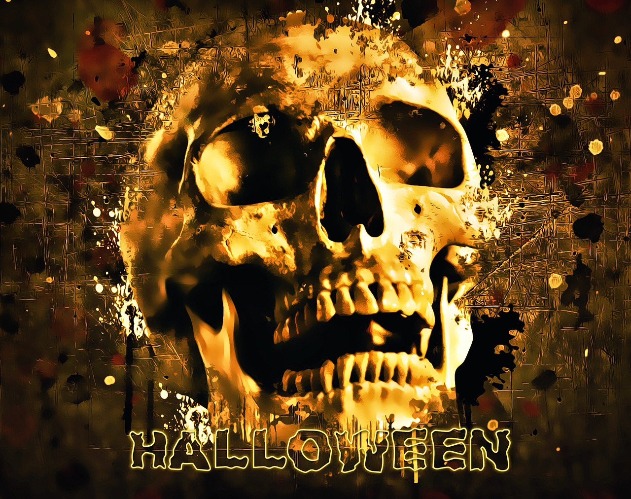 Halloween, Kaukolė, Helovyno Vakarėlis, Siaubas, Baugus, Baisu, Velnias, Tamsi, Gotika, Galvos Smegenys