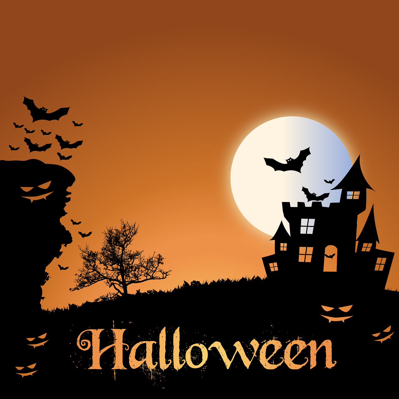 Halloween, Naktis, Šikšnosparnis, Apsėstas Namas, Mėnulis, Mėnulio Šviesa, Creepy, Keista, Baugus, Mistinis