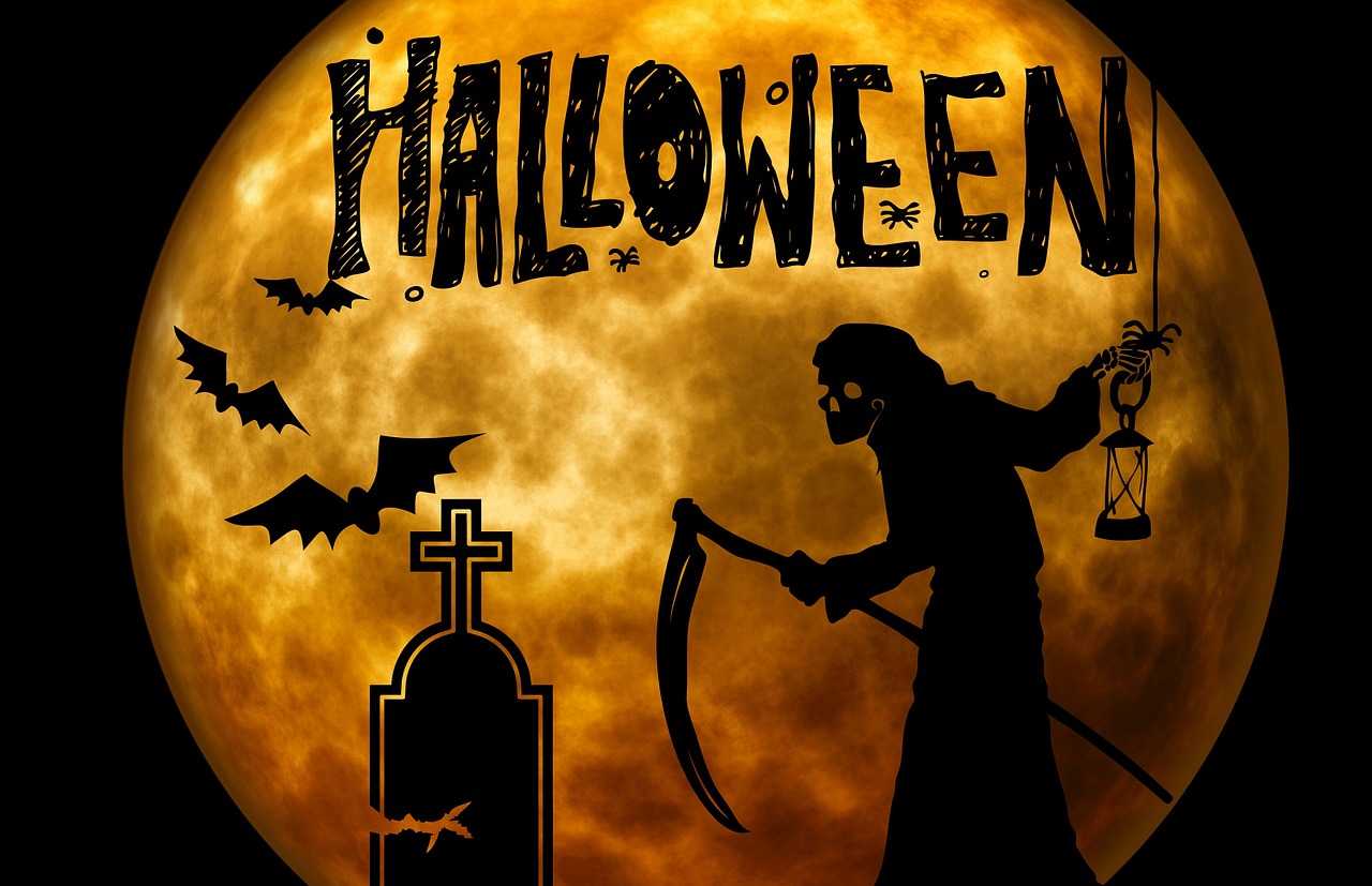 Halloween, Šikšnosparniai, Keista, Kapinės, Kapinės, Sirrealis, Atmosfera, Creepy, Voras, Siluetas