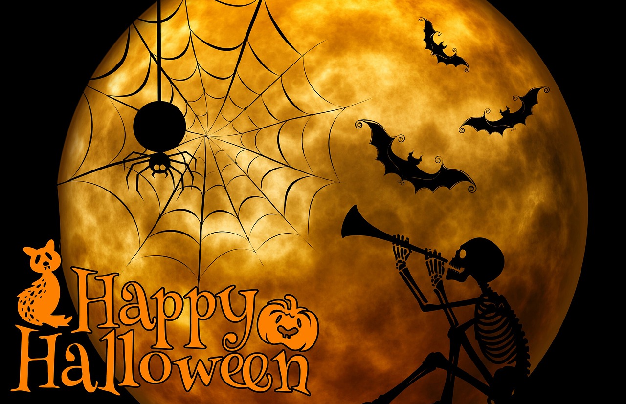Halloween, Skeletas, Katė, Keista, Sirrealis, Atmosfera, Creepy, Siluetas, Laimingas Halloween, Nemokamos Nuotraukos