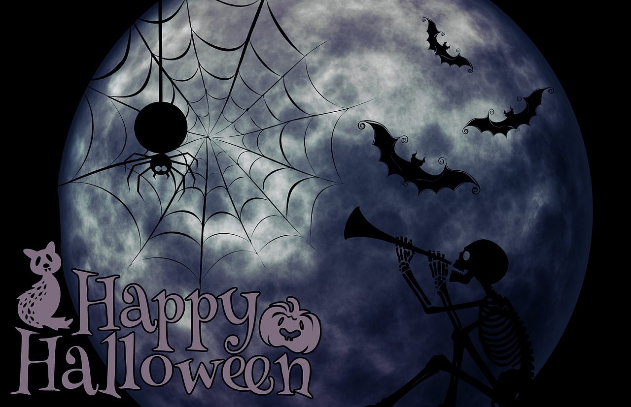 Halloween, Skeletas, Katė, Keista, Sirrealis, Atmosfera, Creepy, Siluetas, Laimingas Halloween, Nemokamos Nuotraukos