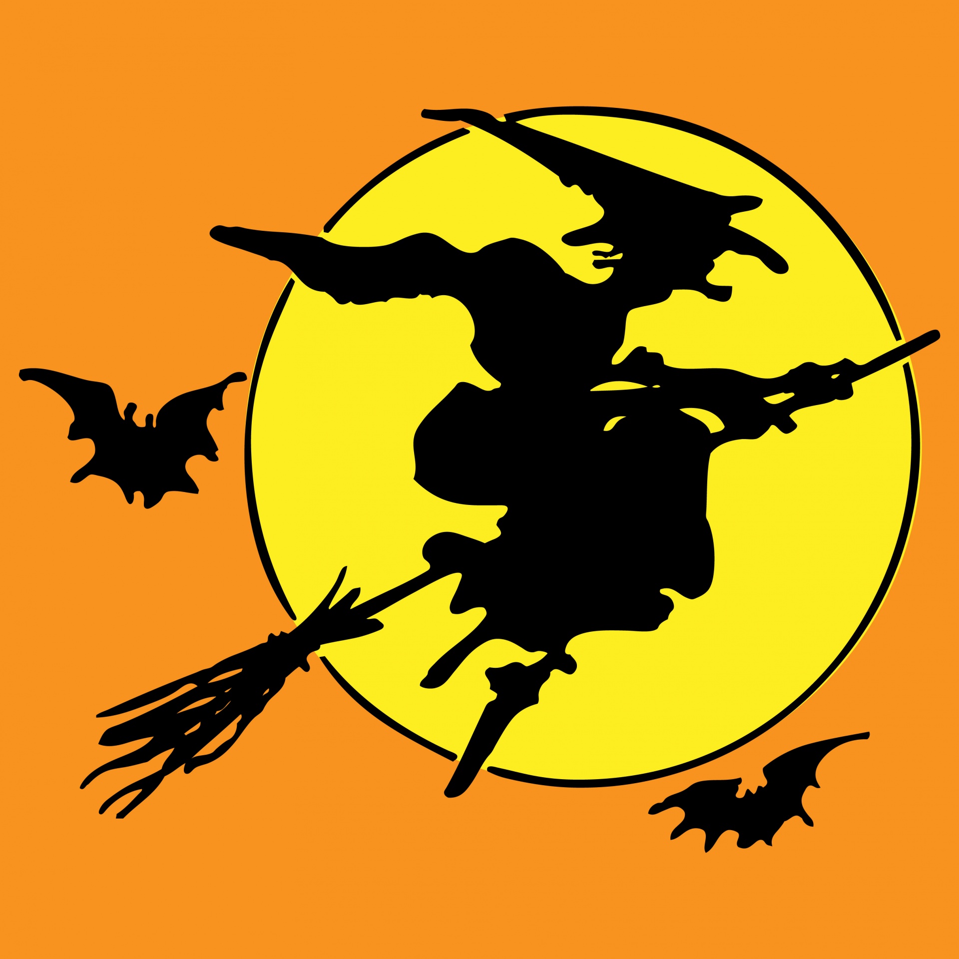 Halloween,  Ragana,  Šluotukas,  Šikšnosparnis,  Šikšnosparniai,  Skraidantis,  Juoda,  Siluetas,  Baugus,  Negraži