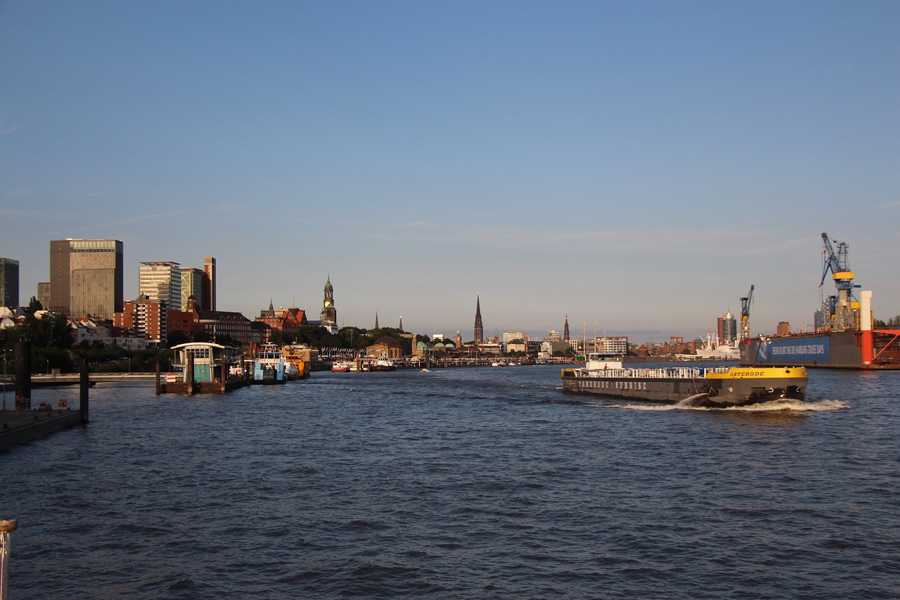 Hamburgas, Uostas, Hanseatic, Hamburgo Uostas, Elbe, Hanzos Miestas, Hamburgo Uostas, Laivas, Hamburg Landungsbrücken, Vanduo