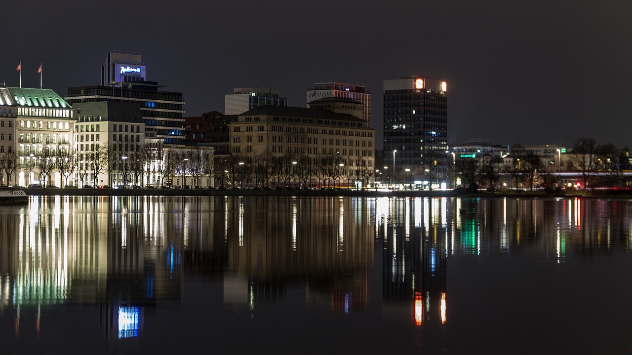 Hamburgas,  Panorama,  Vandenys,  Panorama,  Atspindys,  Architektūra,  Kelionė,  Bankas,  Be Honoraro Mokesčio, Nemokamos Nuotraukos