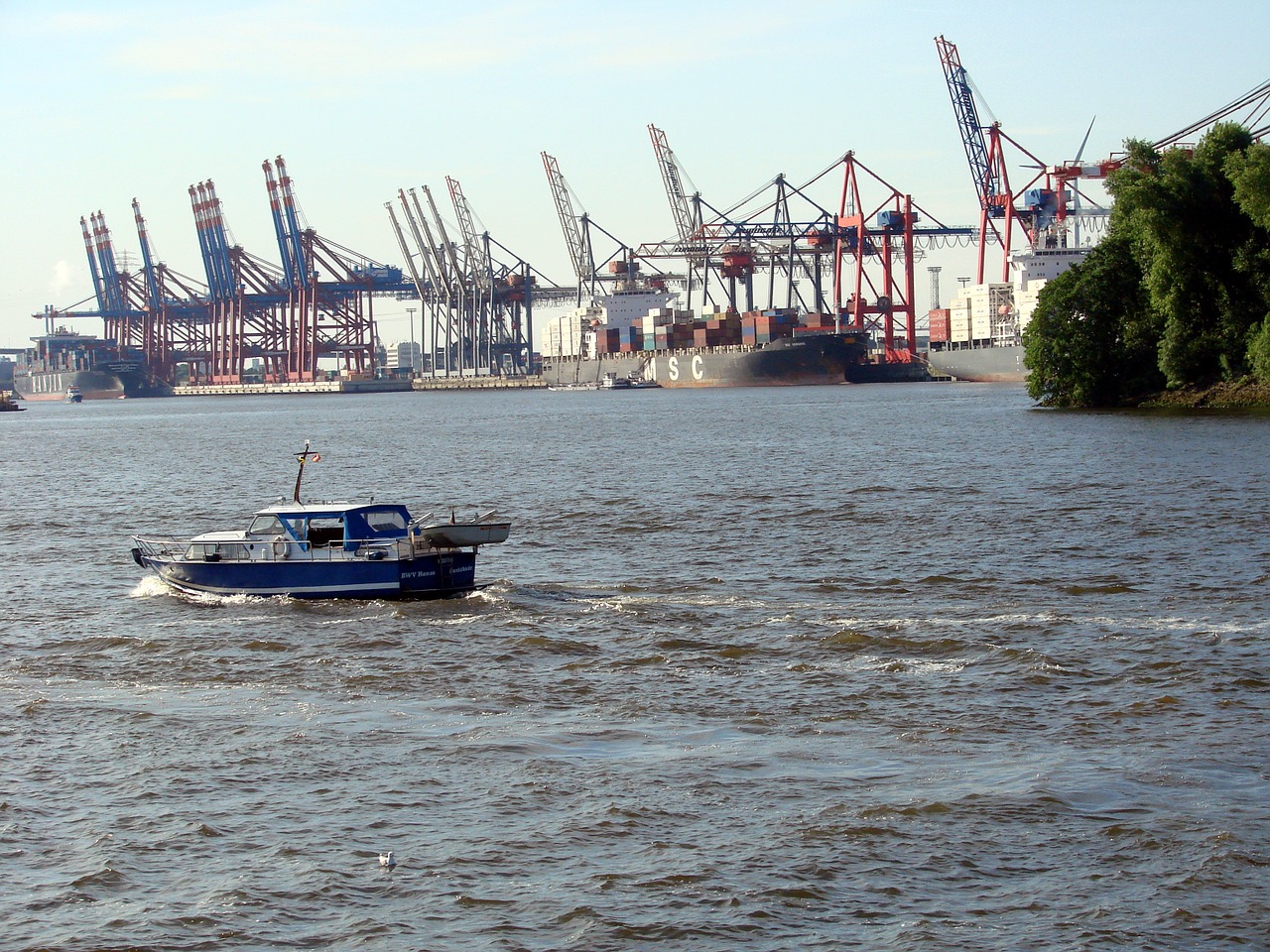 Hamburgas,  Uostas,  Konteinerių Laivas, Nemokamos Nuotraukos,  Nemokama Licenzija