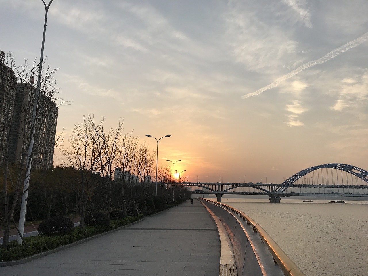 Hangzhou, Qiantang Upė, Saulėlydis, Žiemą, Peržiūros, Nemokamos Nuotraukos,  Nemokama Licenzija