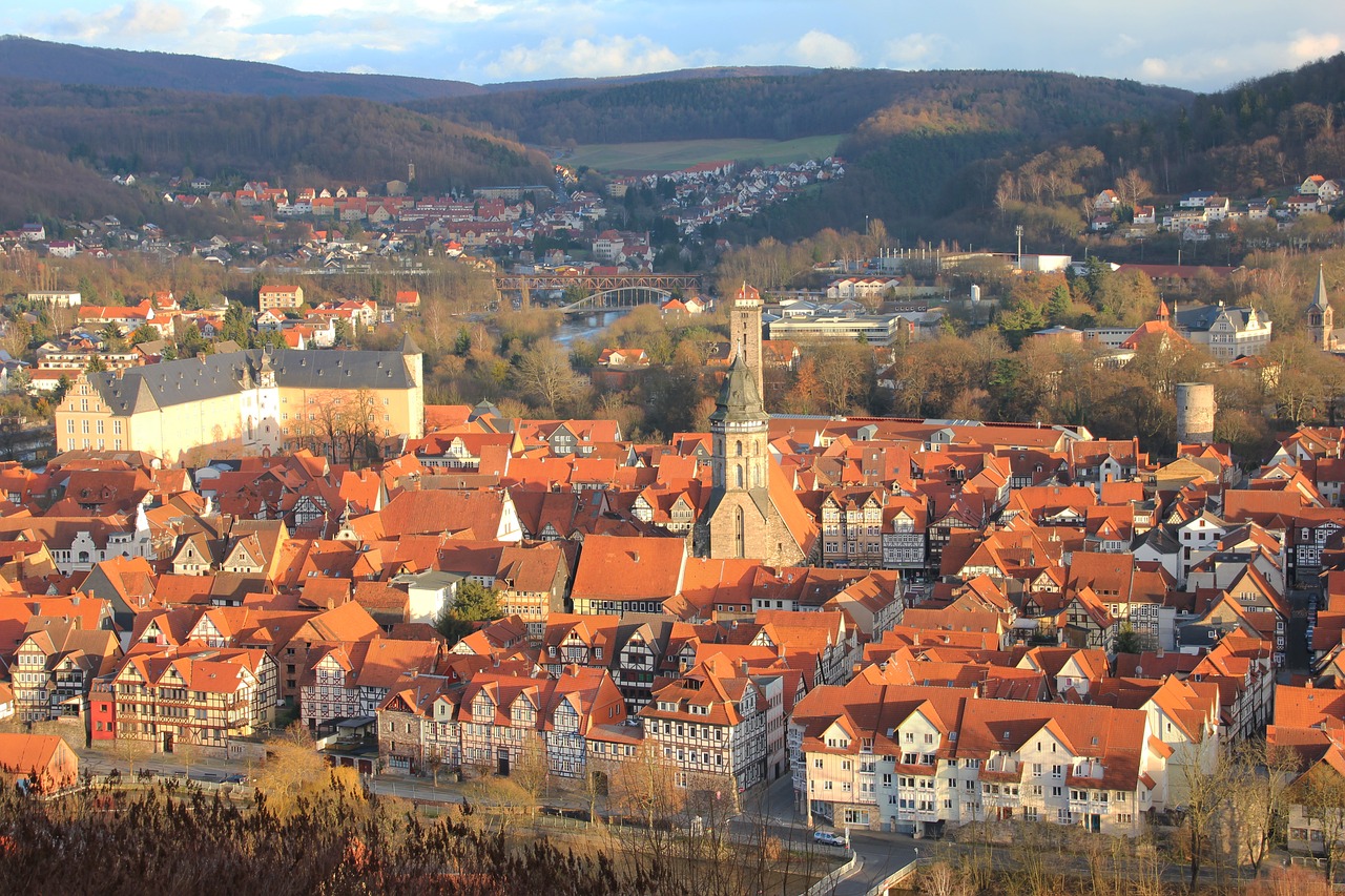 Hann,  Münden,  Istorinis Centras,  Santvara,  Miestas,  Mažesnis Saxony,  Kaimas Bažnyčia,  Vokietija,  Istoriškai,  Bažnyčia