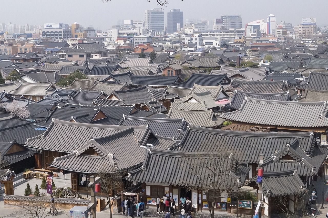 Kaimas Hanok,  Jeonju,  Jeonju Hanok Kaimas,  Korėjos Respublika,  Hanok,  Giwajip, Nemokamos Nuotraukos,  Nemokama Licenzija