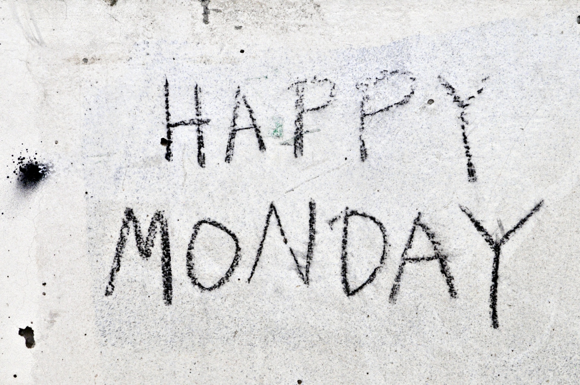 Pirmadienį,  Grafiti,  Balta,  Siena,  Laimingas Pirmadienio Graffiti, Nemokamos Nuotraukos,  Nemokama Licenzija