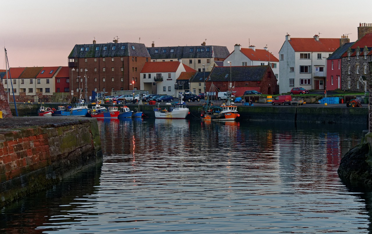 Uostas, Dunbar Harbor, Įėjimas, Uostas, Jūra, Vanduo, Vakaras, Saulėlydis, Dusk, Prieplauka