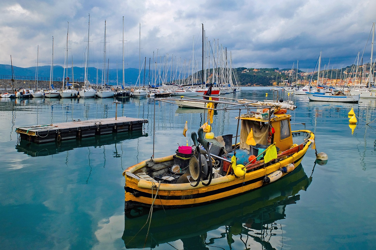 Uostas, Uostas, Valtis, Žvejybos Laivas, Laivas, Jūra, Lerici, Ligurija, Italy, Nemokamos Nuotraukos