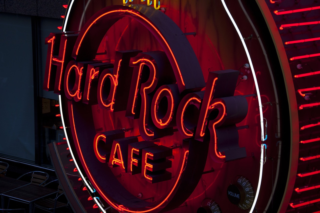 Hard Rock, Hard Rock Cafe, Rokas, Muzika, Restoranas, Baras, Gitara, Moko, Reklama, Ženklas