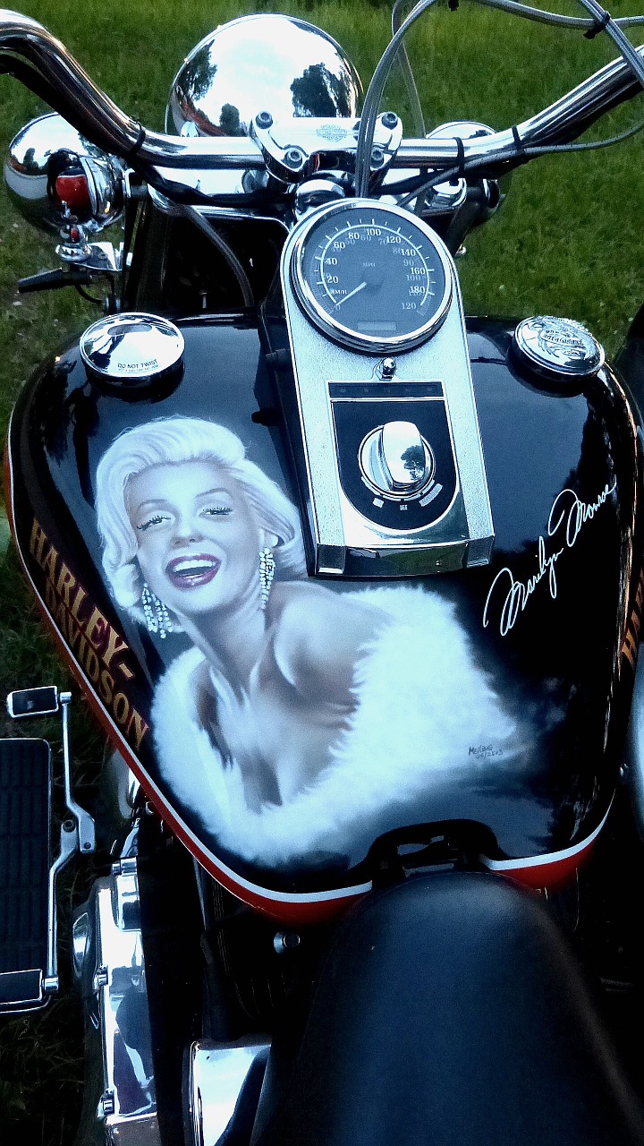 Harley Davidson, Marilyn Monroe, Motociklas, Nemokamos Nuotraukos,  Nemokama Licenzija