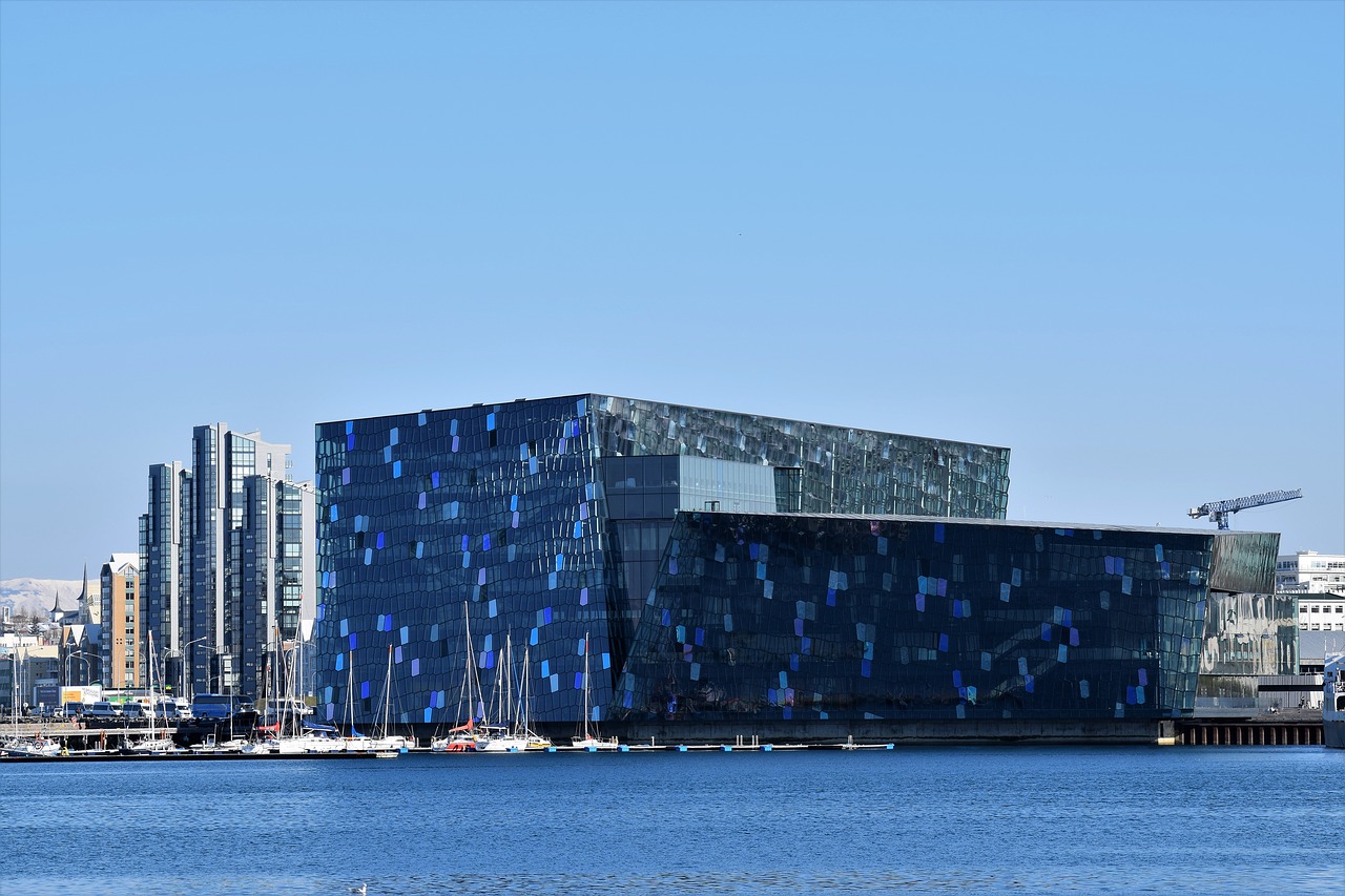 Harpa, Reikjavikas, Uostas, Iceland, Architektūra, Miesto, Pastatai, Panorama, Icelandic, Kapitalas