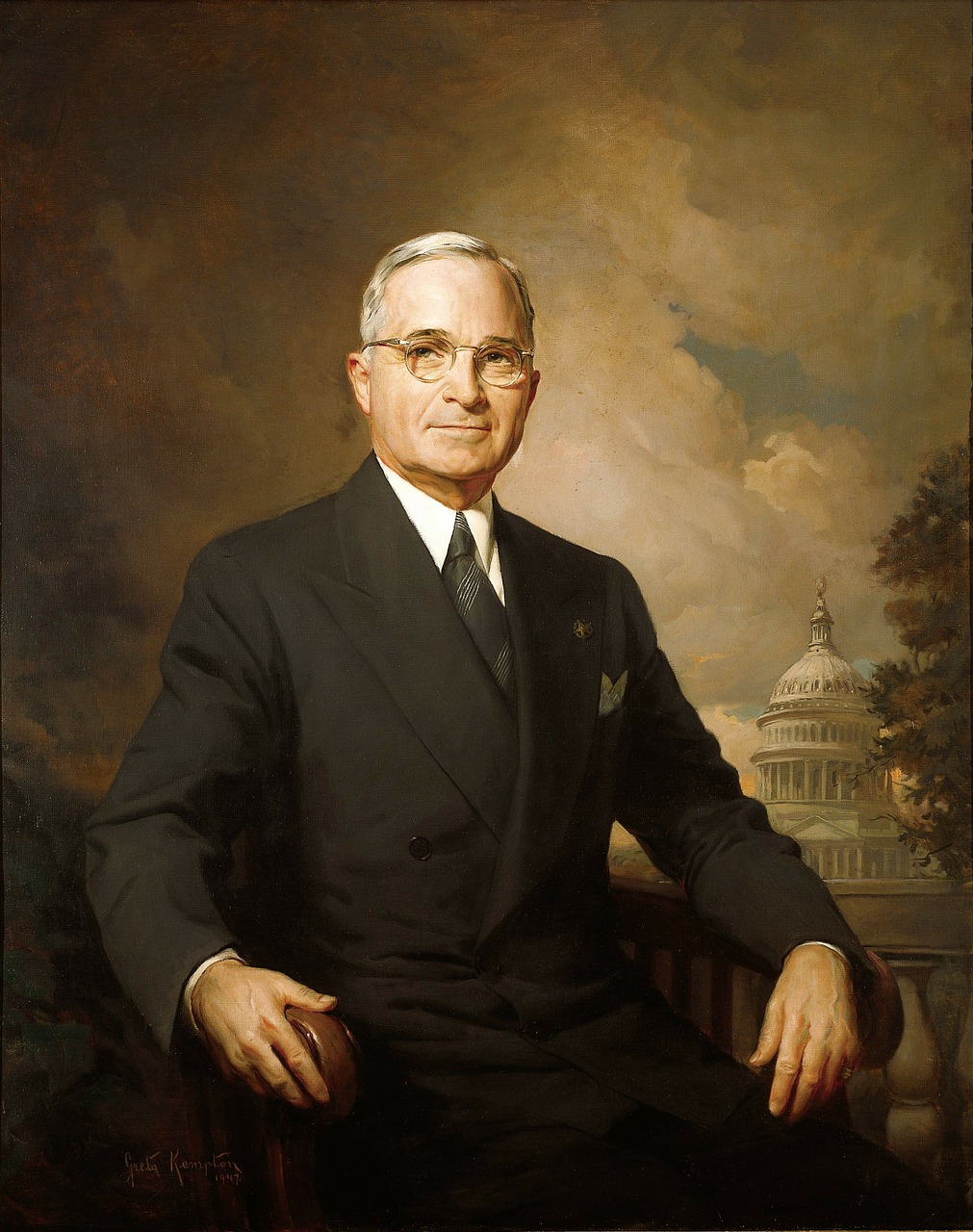 Harry S Truman, Prezidentas, Usa, Baltas Namas, 33, Amerikietis, Jungtinės Valstijos, Portretas, Vyriausybė, Galva