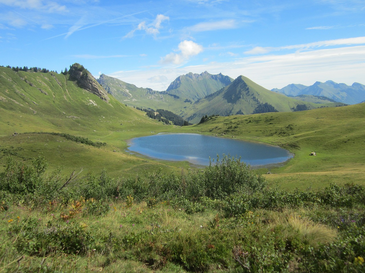 Haute-Savoie, Ežeras, Kalnas, Alpės, Savoie, Kraštovaizdis, Panorama, Gamta, Nemokamos Nuotraukos,  Nemokama Licenzija