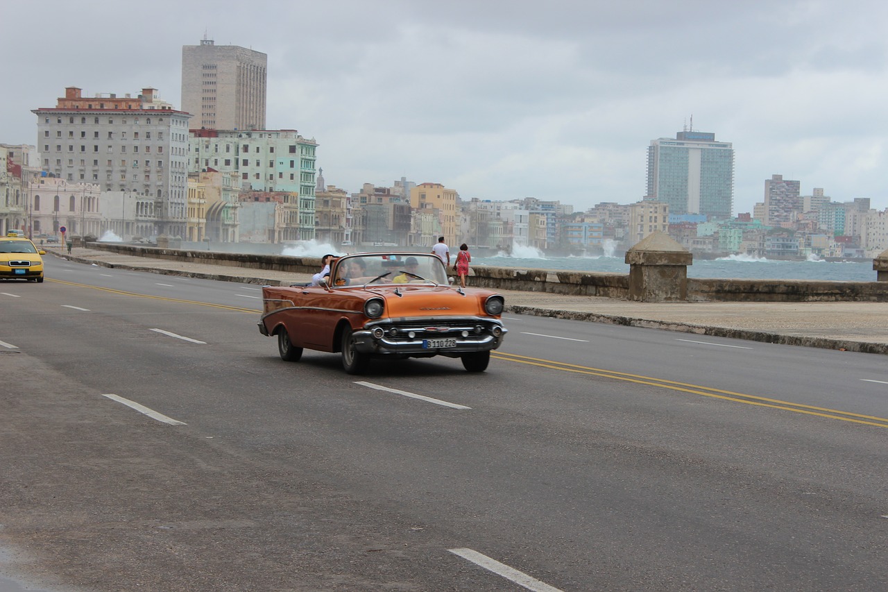 Havana, Kuba, Seni Automobiliai, Vintage, Amerikietis, Karibai, Egzotiškas, Gatvė, Transportas, Kultūra