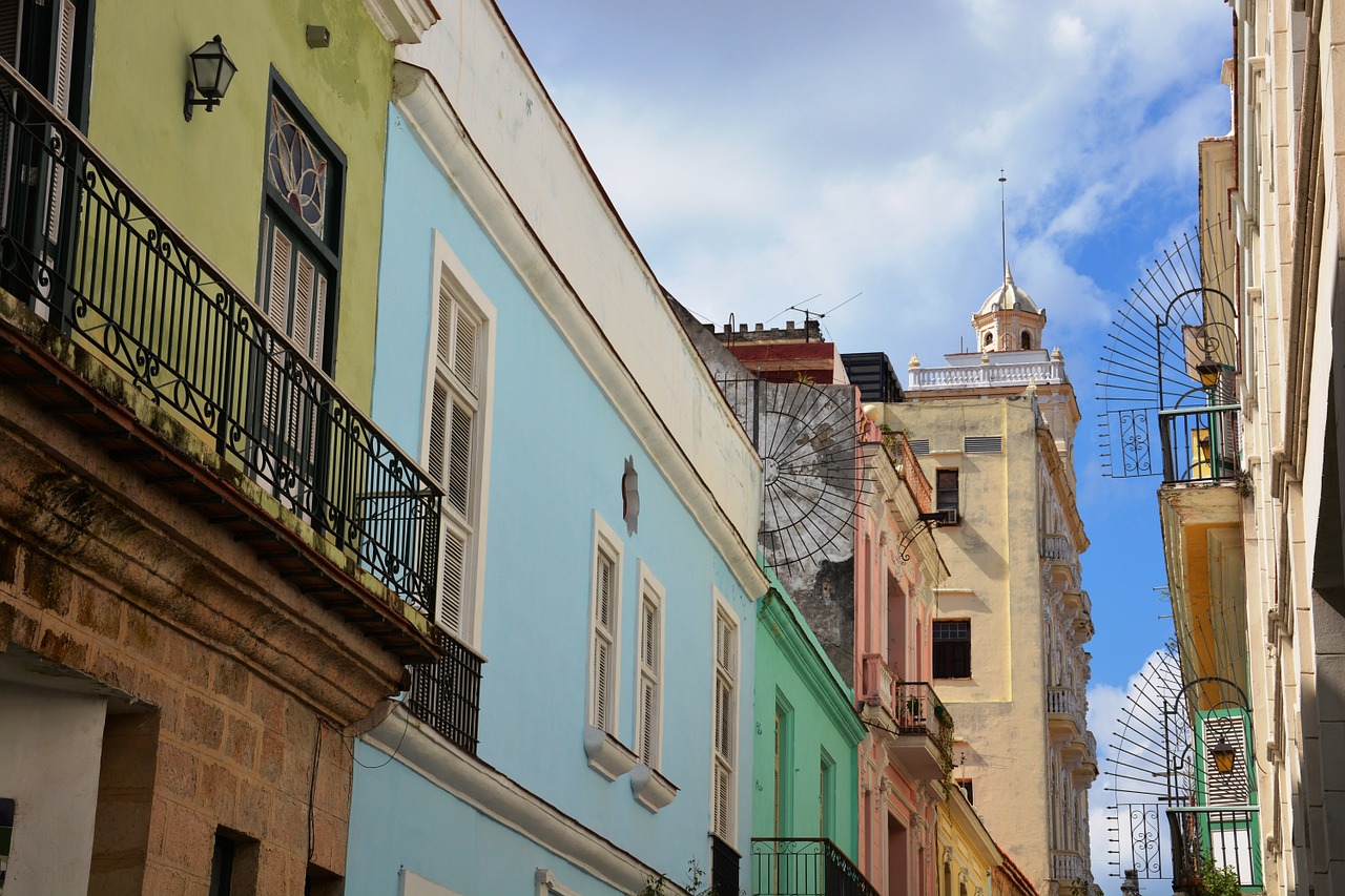 Havana, Spalvoti Namai, Mėlynas Dangus, Fasadai, Nemokamos Nuotraukos,  Nemokama Licenzija