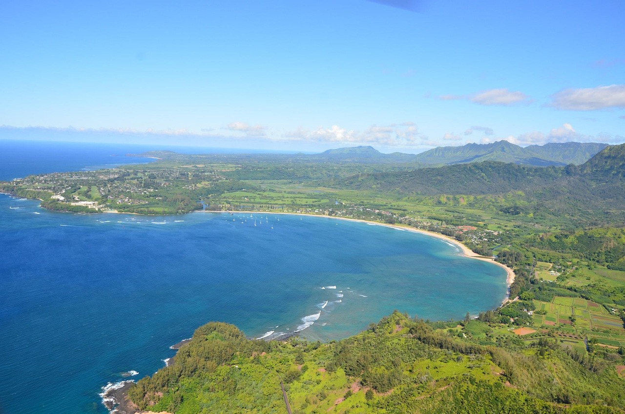 Hawaii, Papludimys, Hanalei, Hawaii Beach, Atostogos, Kelionė, Vandenynas, Vasara, Lauke, Havajų Kalba