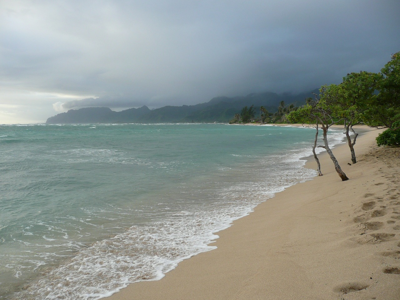 Hawaii, Per Naktį, Vandenynas, Jūra, Papludimys, Jūros Dugnas, Dangus, Vanduo, Smėlis, Banga