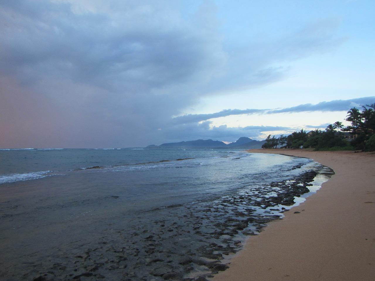 Hawaii, Saulėtekis, Kapaa, Kauai, Vandenynas, Jūra, Papludimys, Jūros Dugnas, Vanduo, Smėlis