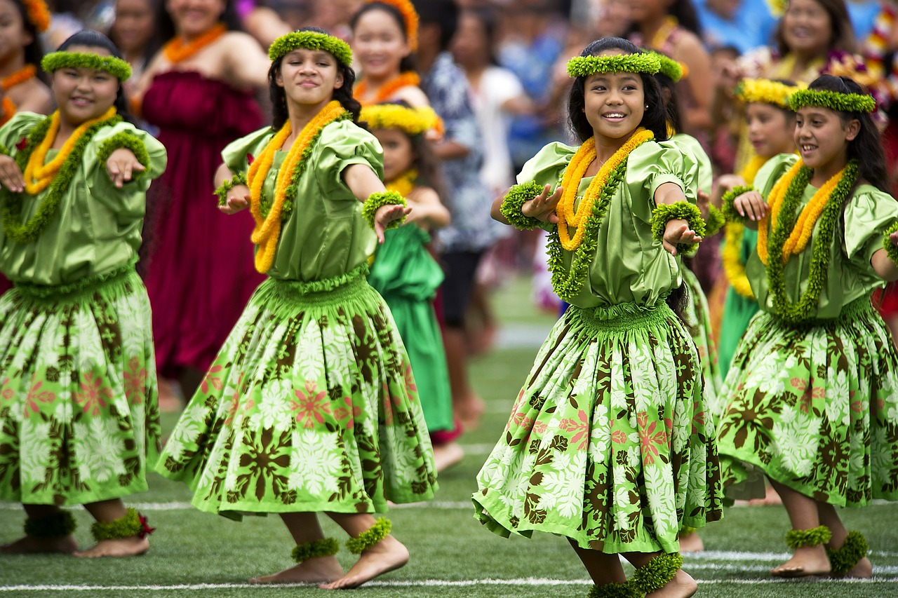 Havajų Hula Šokėjai, Aloha Stadionas, Dod Nuotrauka, Usaf Tech, Sgt, Michael R, Holzvortas, Hawaii, Havajų Kalba, Hula