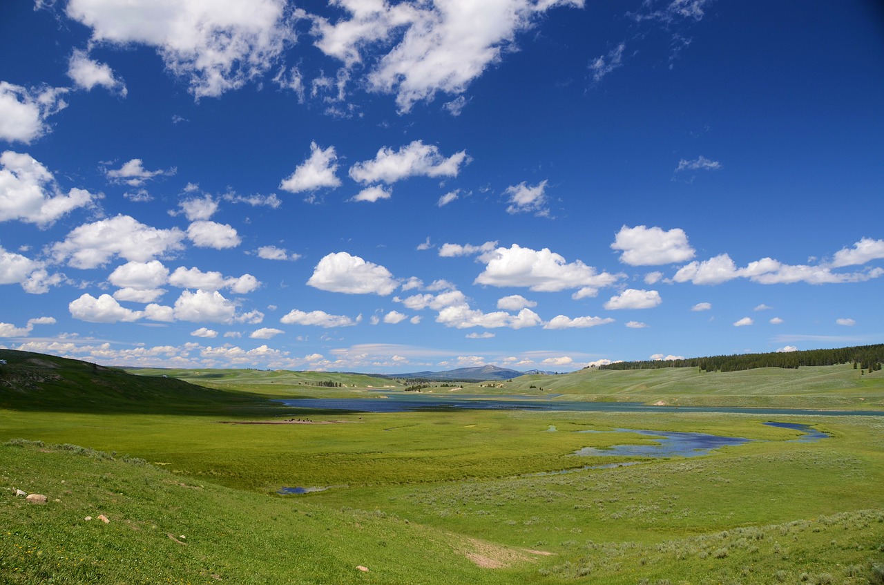 Hayden Slėnis, Geltonas Akmuo, Slėnis, Kraštovaizdis, Žalias, Dangus, Mėlynas, Debesys, Panoraminis, Panorama