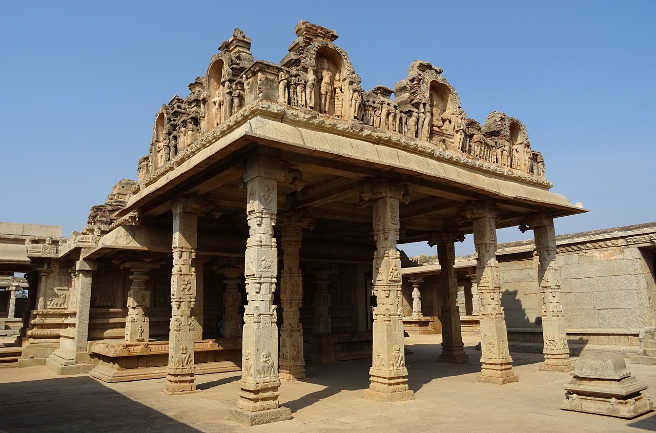 Hazara Rama Temple, Hampi, Unesco, Svetainė, Skulptūra, Rokas, Graviūrų, Paminklas, Karnataka, Senovės