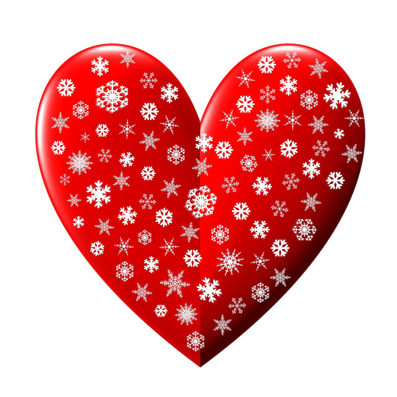 Širdis, Snaigės, Kalėdos, Valentine, Švesti, Meilė, Raudona, Balta, Dizainas, Žiema