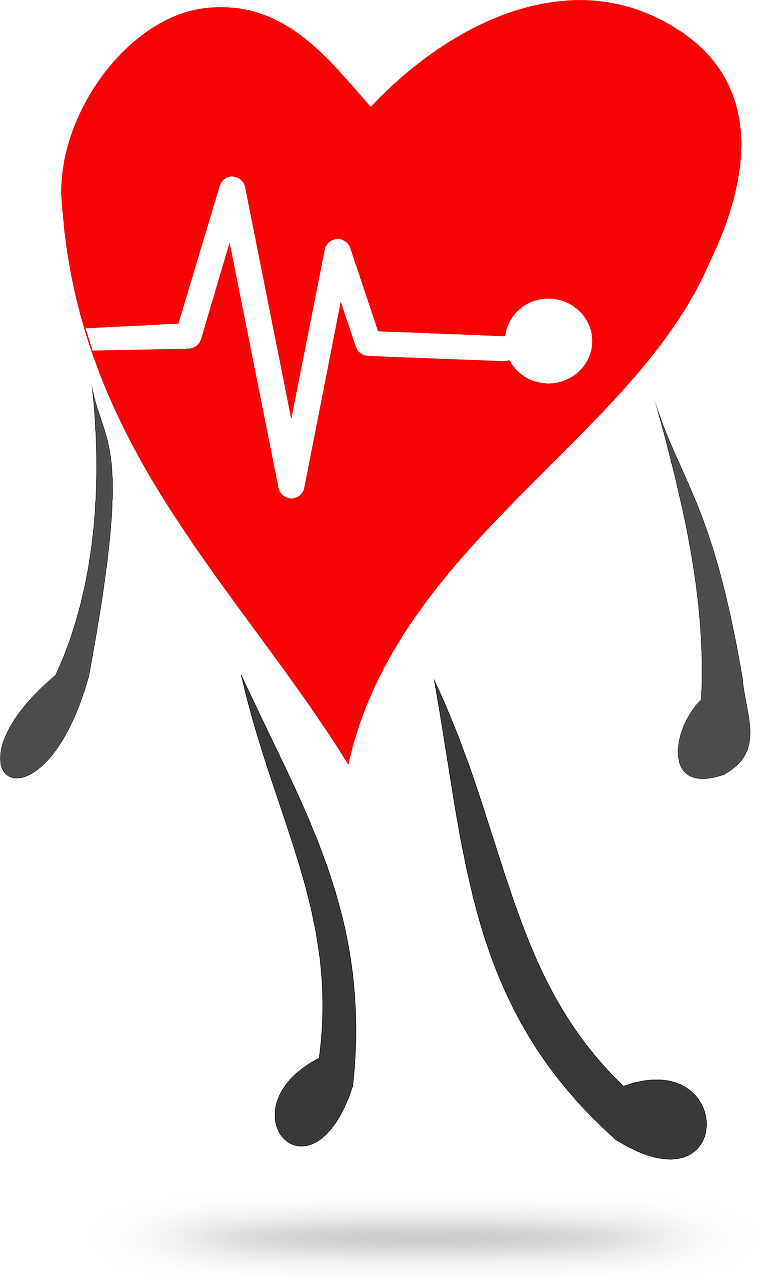 Širdis, Meilė, Signalas, Impulsas, Asmuo, Širdies Plakimas, Ekg, Elektrokardiogramma, Kardiologija, Nemokama Vektorinė Grafika