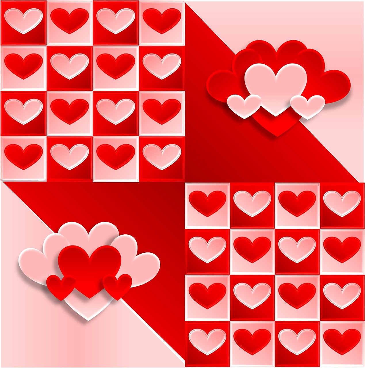 Širdis, Valentine, Meilė, Rožinis, Raudona, Dizainas, Simbolis, Romantiškas, Dekoratyvinis, Modelis