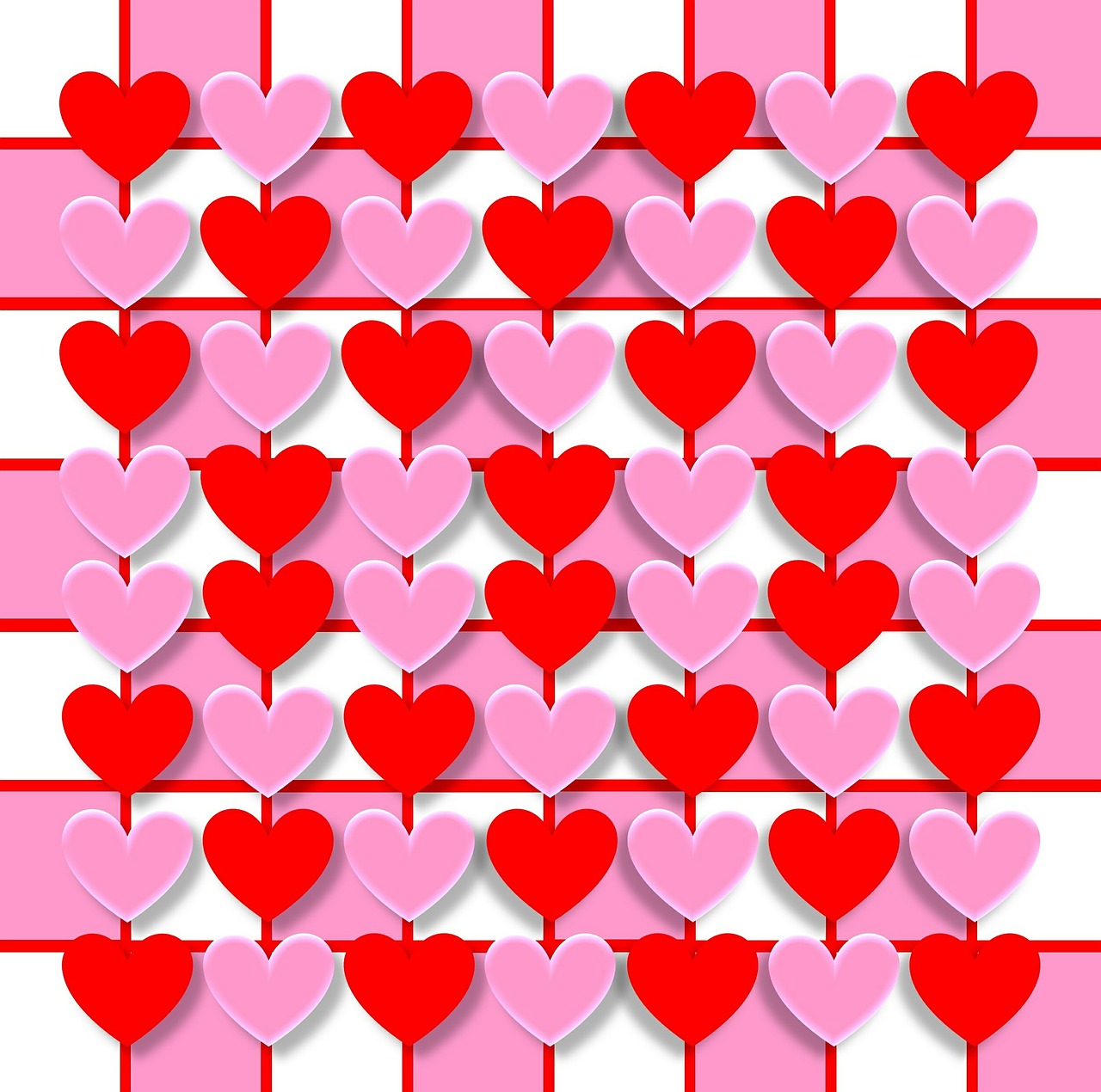 Širdis, Meilė, Valentine, 3D, Modelis, Rožinis, Raudona, Dizainas, Romantiškas, Simbolis