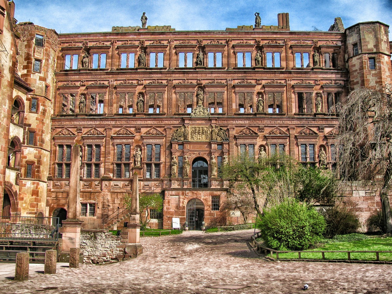 Heidelbergas, Vokietija, Pilis, Rūmai, Pastatas, Struktūra, Architektūra, Orientyras, Istorinis, Istorinis