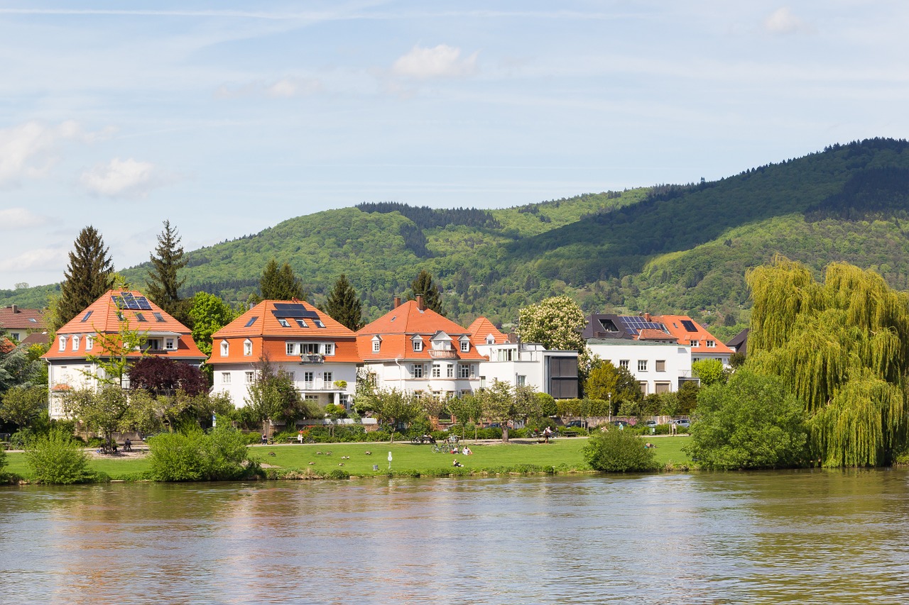 Heidelbergas, Neckar, Upė, Namai, Kalnai, Gyventi, Nemokamos Nuotraukos,  Nemokama Licenzija