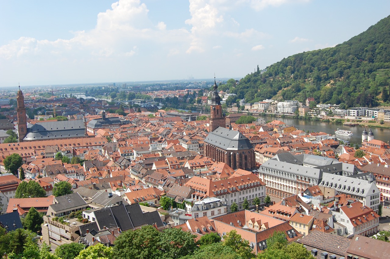 Heidelbergas, Miestas, Baden Württemberg, Istorinis Miestas, Bažnyčia, Bokštas, Upė, Nemokamos Nuotraukos,  Nemokama Licenzija