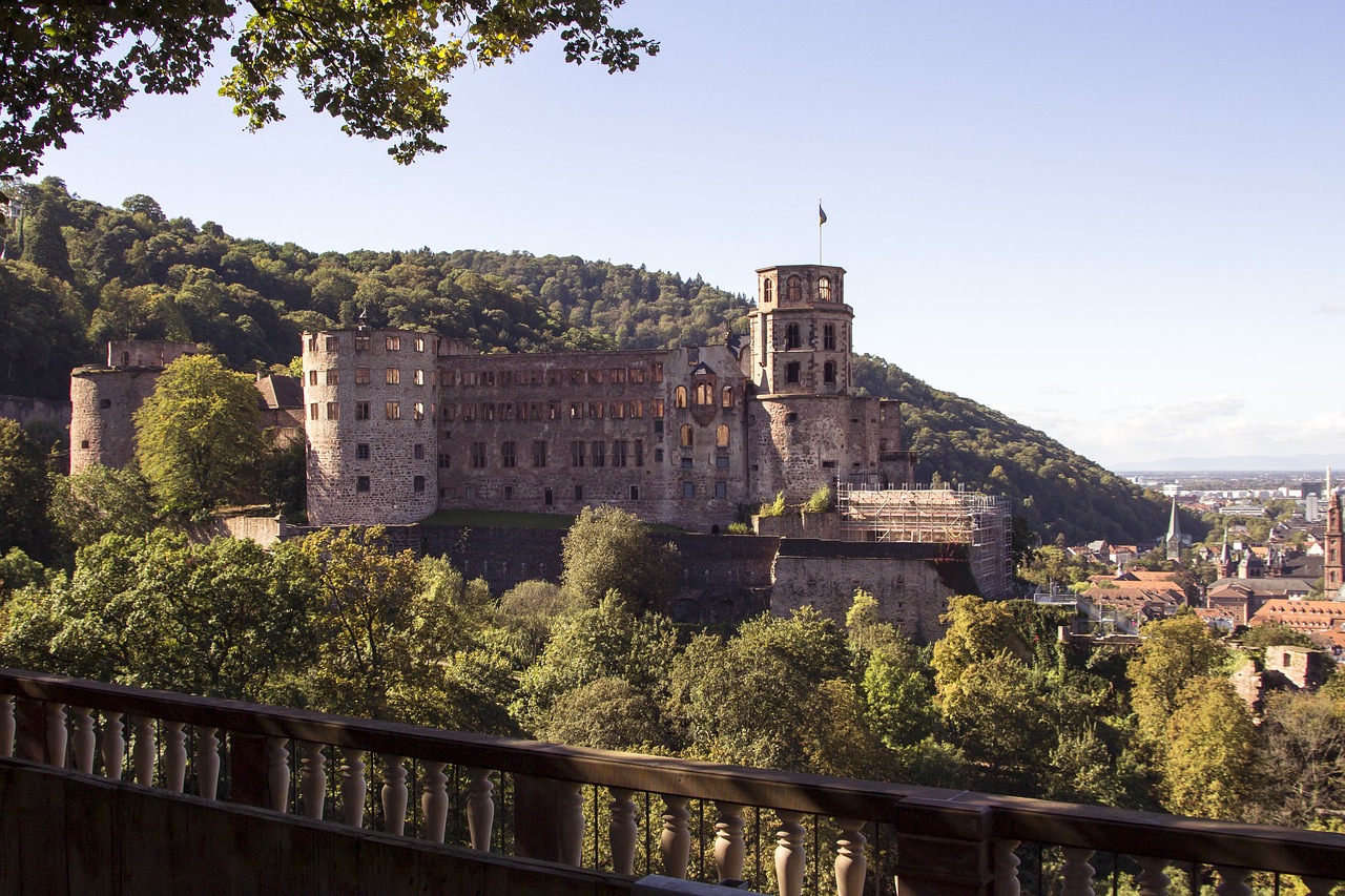 Heidelbergas, Vokietija, Pilis, Kelionė, Turizmas, Senas, Architektūra, Europa, Miestas, Miestas