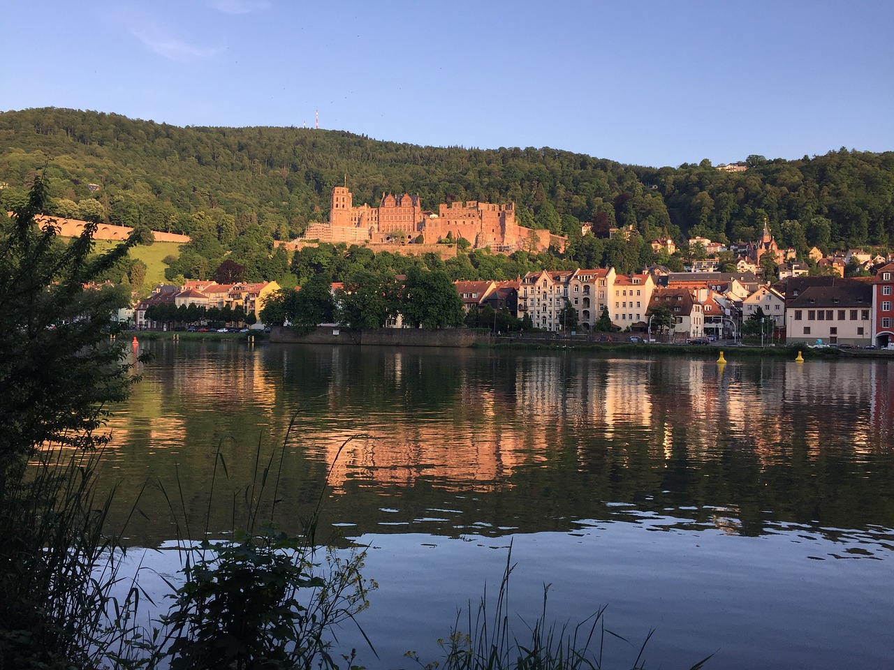 Heidelbergas, Pilis, Heidelberger Schloss, Neckar, Pastatas, Vokietija, Senamiestis, Miestas, Architektūra, Tiltas
