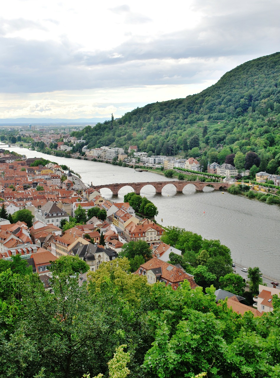 Heidelbergas, Tiltas, Vokietija, Upė, Kalnas, Miestas, Europa, Nemokamos Nuotraukos,  Nemokama Licenzija