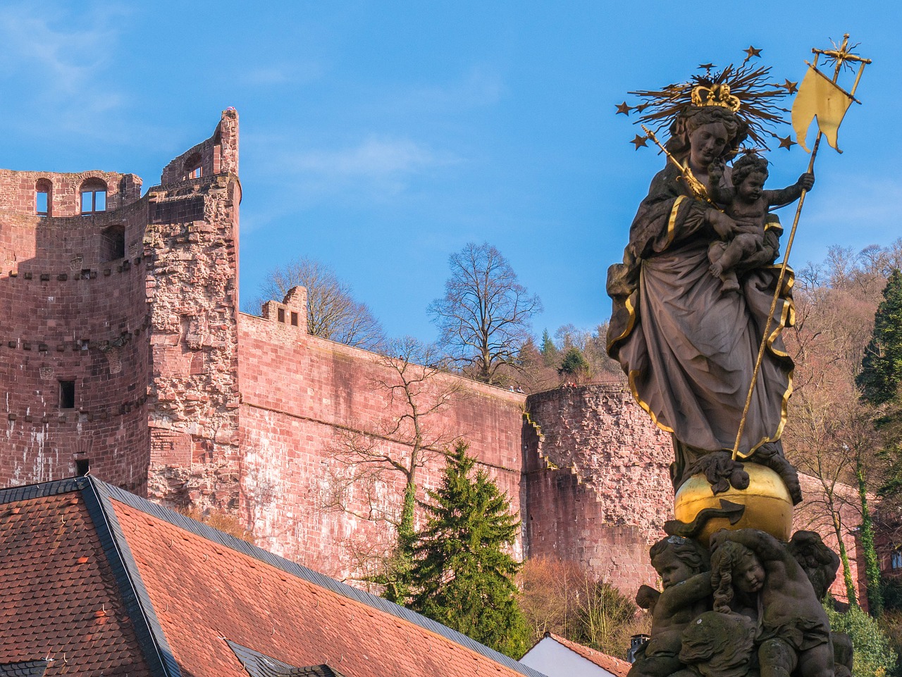 Heidelbergas,  Heidelberger Schloss,  Fasadas,  Be Honoraro Mokesčio, Nemokamos Nuotraukos,  Nemokama Licenzija