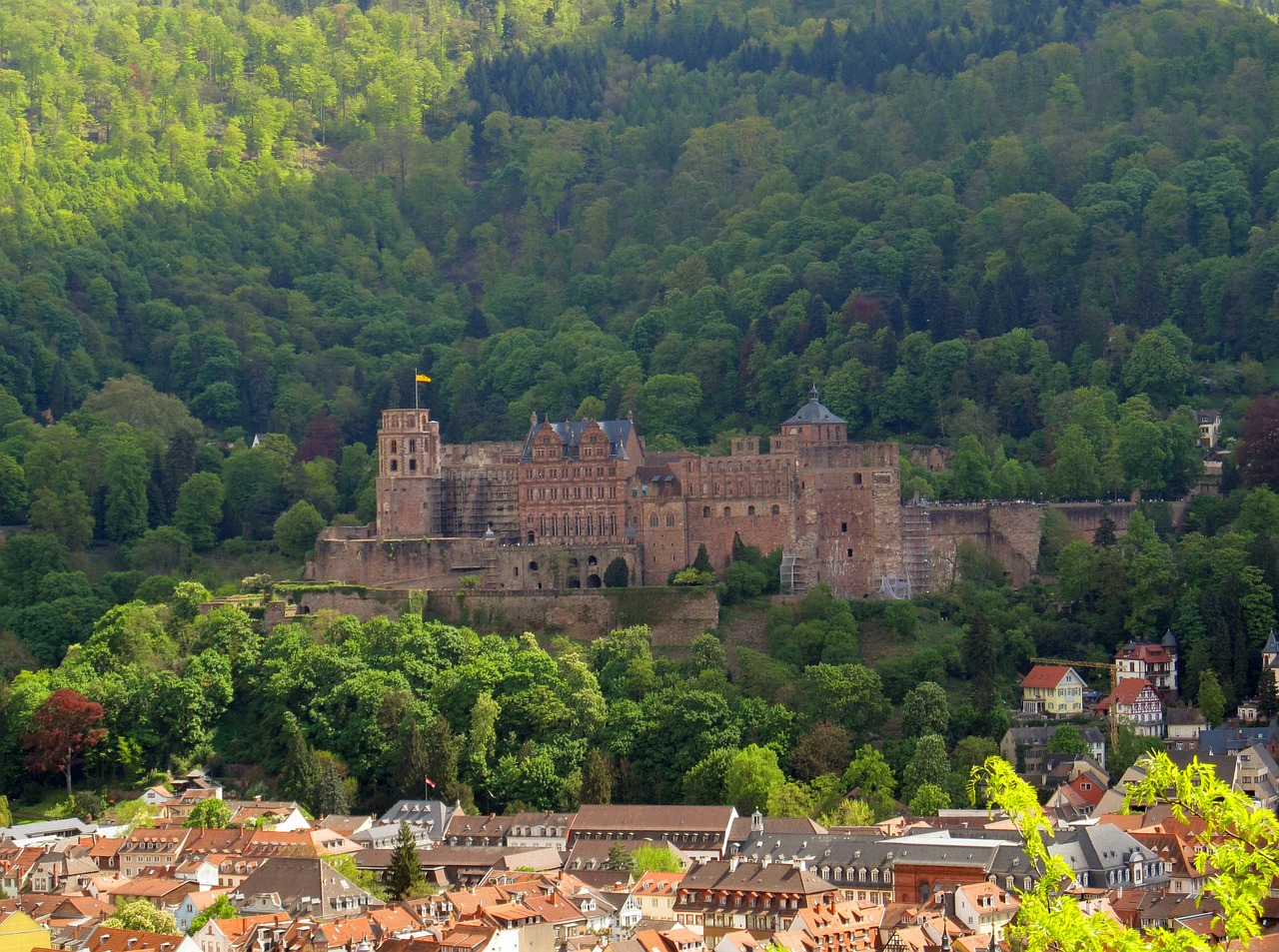 Heidelbergas, Heidelberger Schloss, Neckar, Miestas, Pilis, Nemokamos Nuotraukos,  Nemokama Licenzija