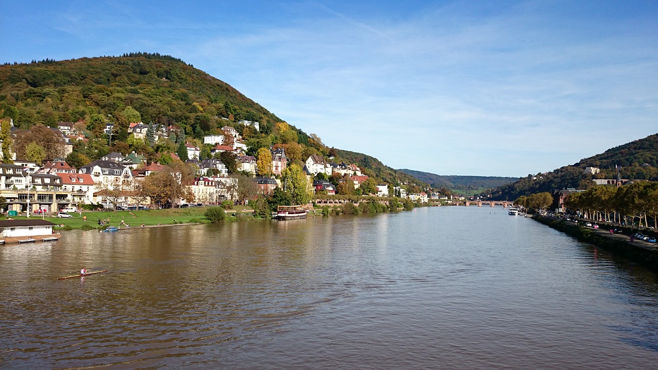 Heidelbergas, Neckar, Upė, Vokietija, Saulė, Nemokamos Nuotraukos,  Nemokama Licenzija