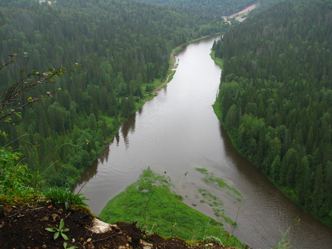 Aukštis, Dahl, Horizontas, Upė, Krantas, Lydinys, Rusija, Atvira Erdvė, Gamta, Kraštovaizdis