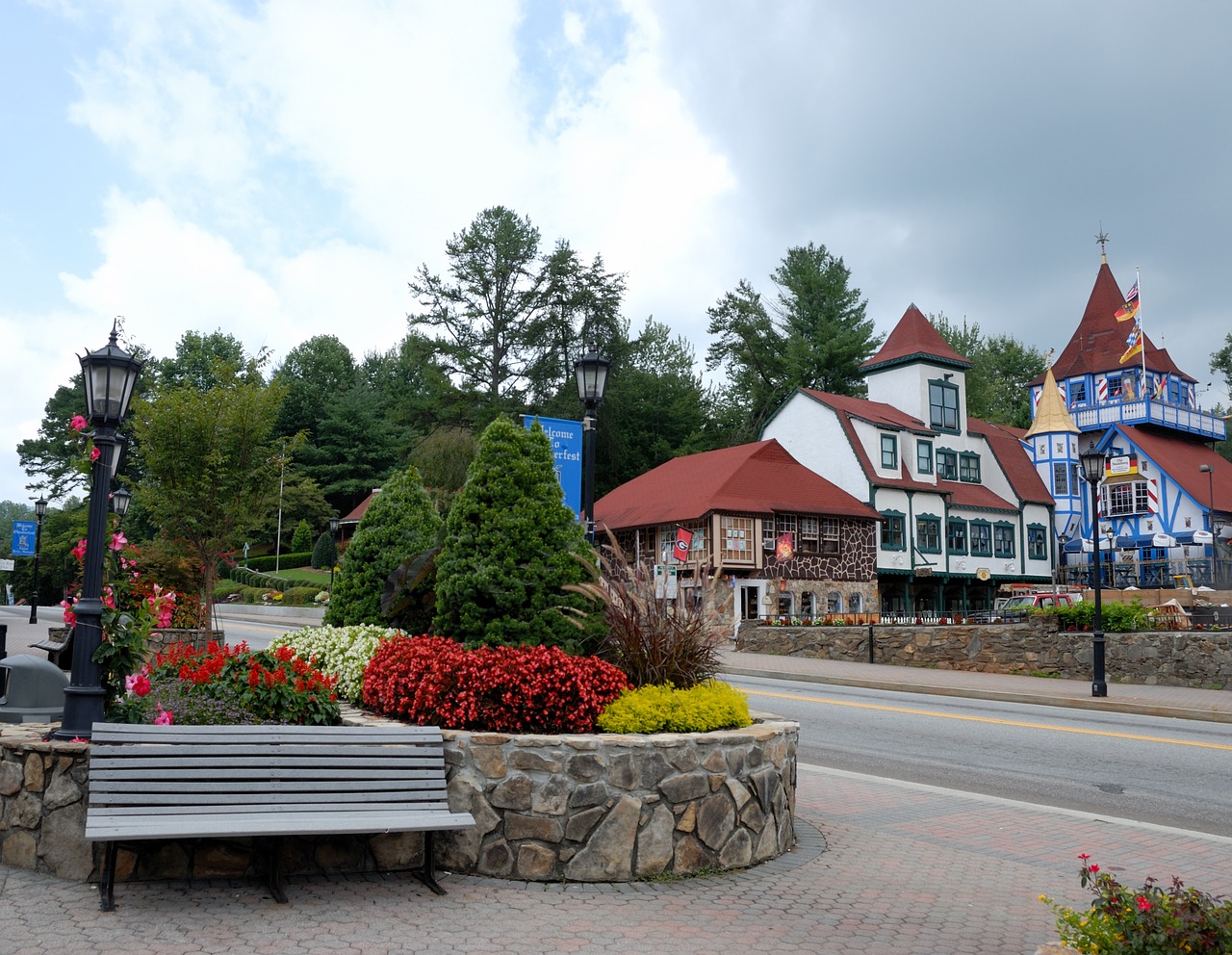 Helen, Gruzija, Alpių Kaimas, Vokiečių, Miestas, Kultūra, Turistinis, Appalachia, Chattahoochee, Usa