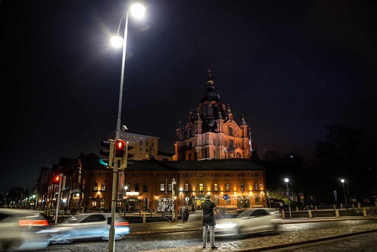 Helsinki, Centro, Istorinis, Kelionė, Apšviestas, Dusk, Vakaras, Architektūra, Miestas, Miesto Panorama