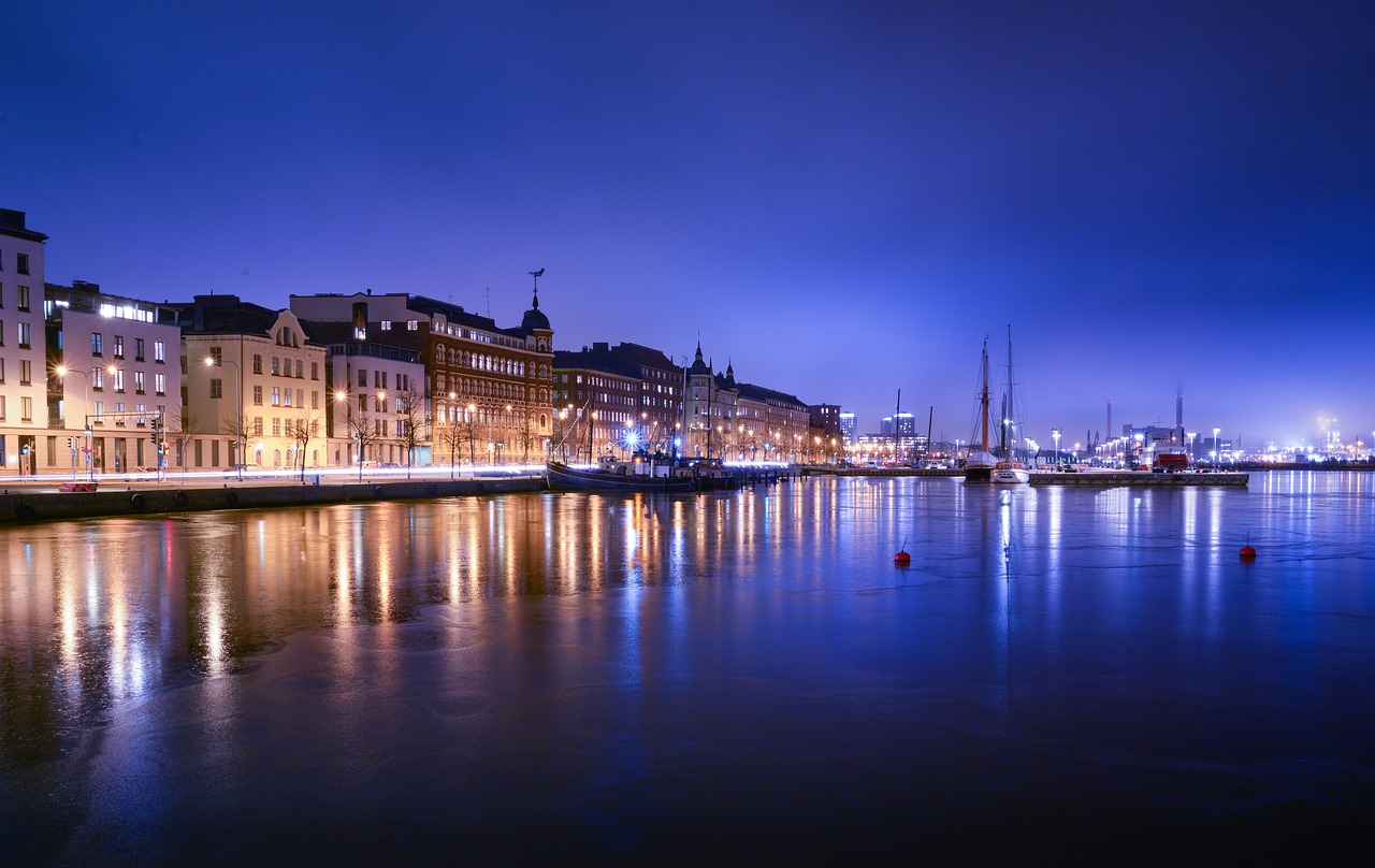 Helsinki, Jūra, Kranto, Vanduo, Atspindys, Dusk, Kelionė, Miestas, Miesto Panorama, Panorama