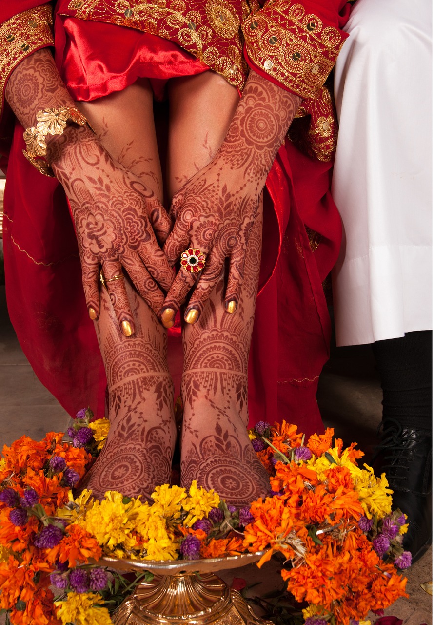 Henna, Nuotaka, Vestuvės, Kultūra, Mada, Santuoka, Moteris, Mehendi, Tradicinis, Ritualas