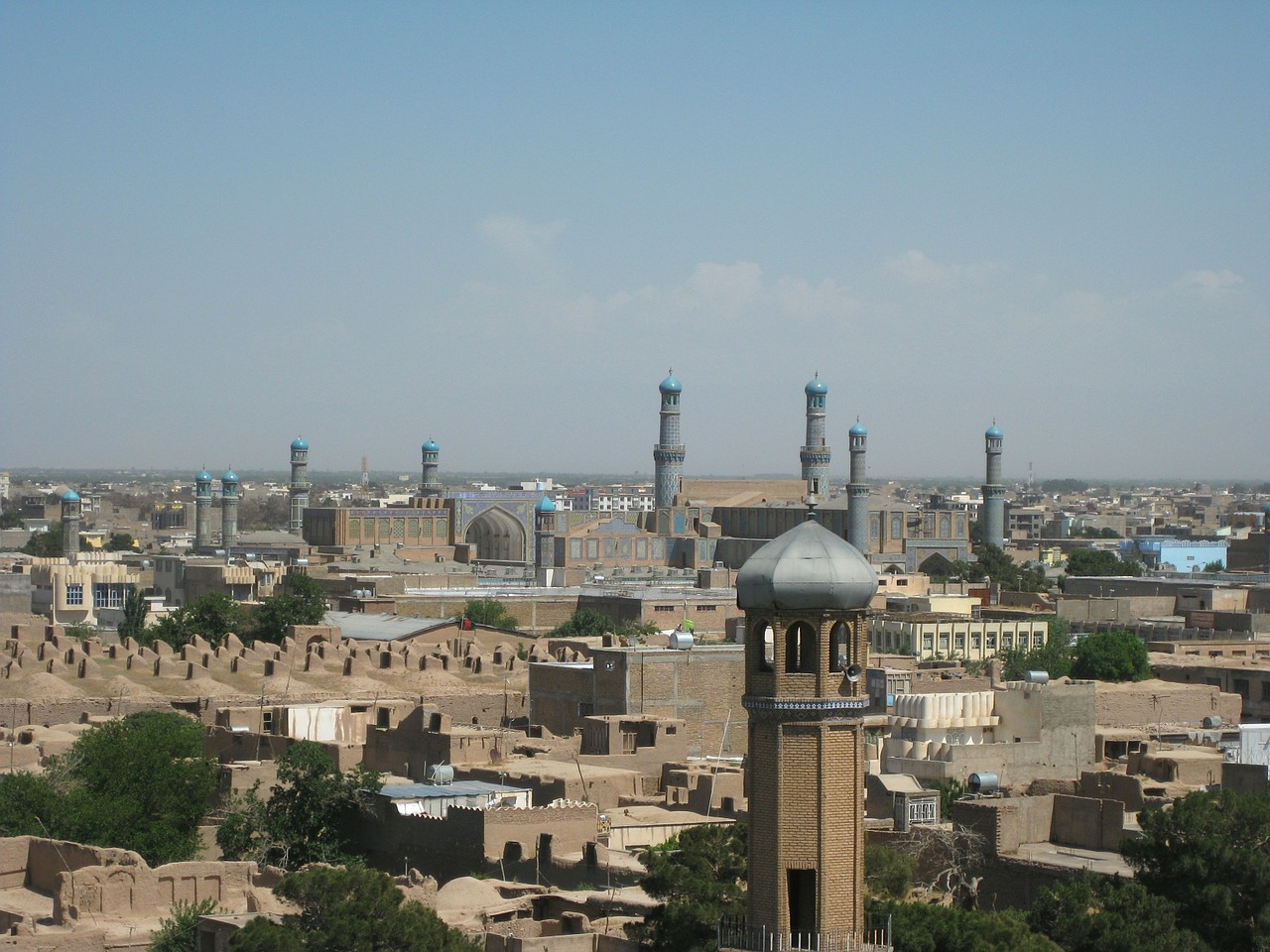 Heratas, Afganistanas, Miestas, Miesto, Pastatai, Struktūros, Mečetės, Architektūra, Perkrautas, Panorama