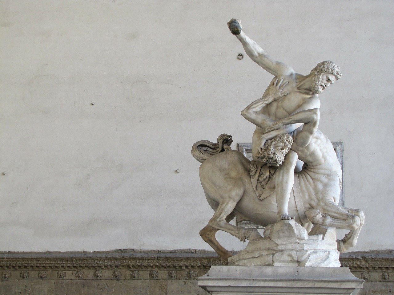 Hercules Pralaimi Kentaurtui, Giovanni Da Bologna, Statula, Nemokamos Nuotraukos,  Nemokama Licenzija