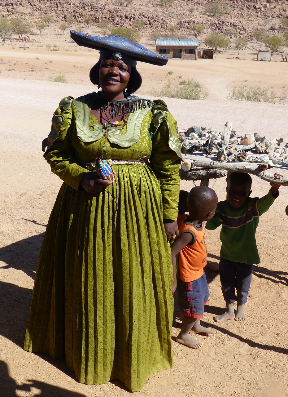 Herojai, Namibija, Tribal, Moterys, Afrika, Juoda, Afrikos, Vaikai, Motina, Nemokamos Nuotraukos
